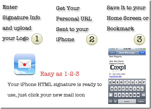 This bookmark or home screen shortcut will add the HTML signature to your 
