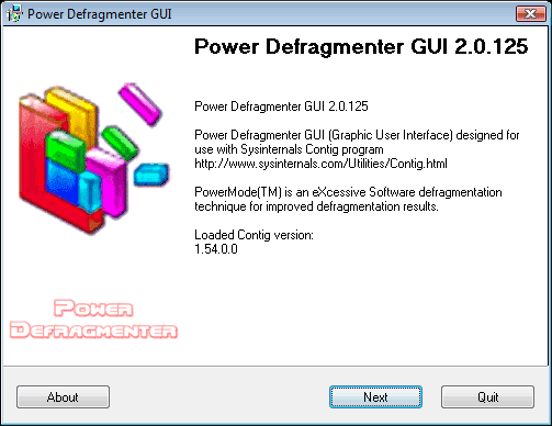 Power Defragmenter GUI