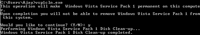 Make Windows Vista SP1 permanent
