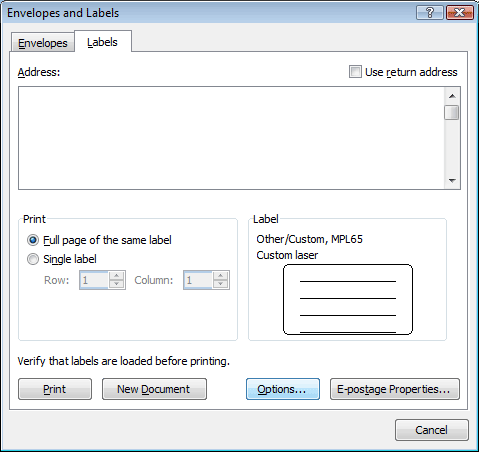 Envelopes and Labels