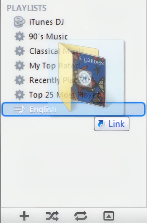 Step 2: Drag the folder on the playlist