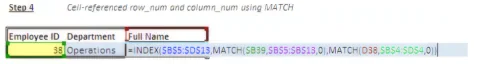 INDEX MATCH Step 4
