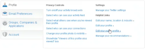 LinkedIn Settings