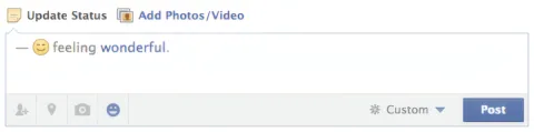 Facebook - Update your status