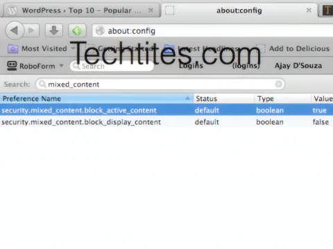 Firefox - Mixed Content Parameters