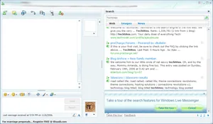 Live Search integrated in Windows Live Messenger