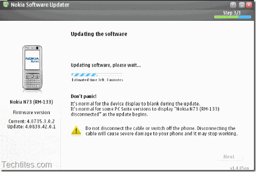 Nokia Software Updater - Step 4