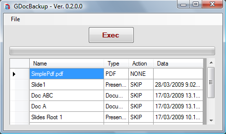 Backup Google Documents to local hard-disk with GDocBackup