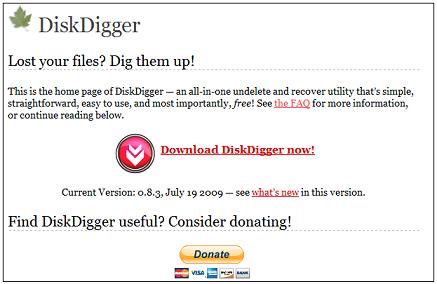 DiskDigger: All in One Undelete and Recovery Utilities