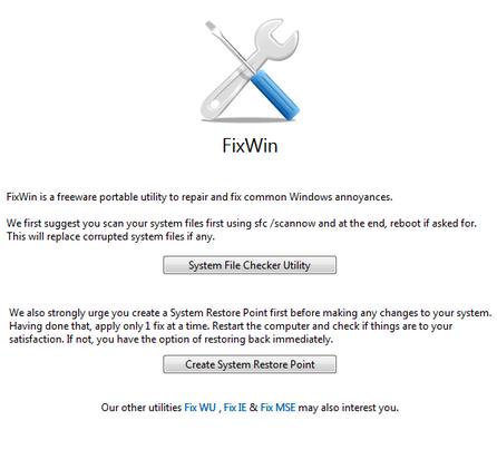 Fix Common Windows Problems and Issues Easily with FixWin