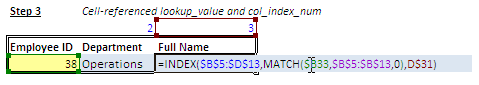 INDEX MATCH Step 3