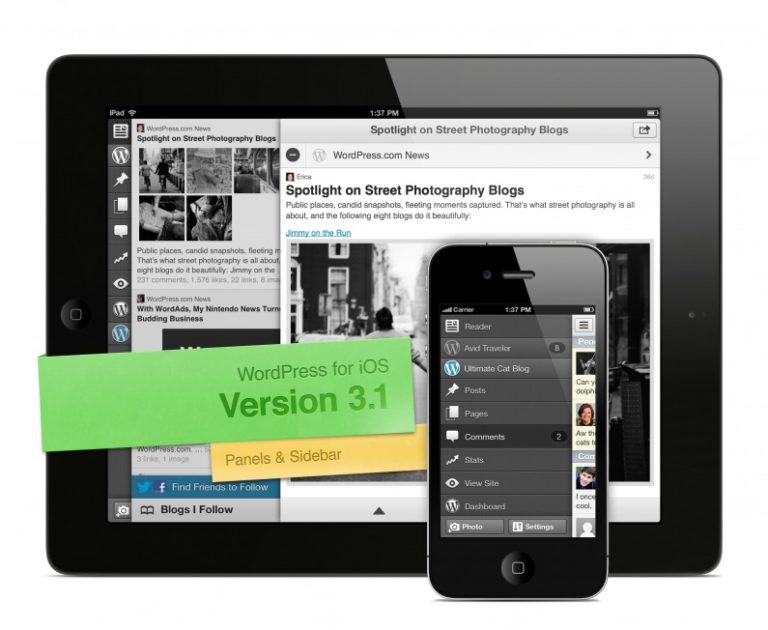 WordPress 3.1 available for iOS
