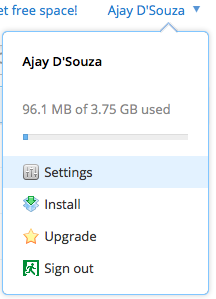 Dropbox Settings