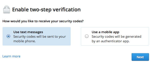 Dropbox authentication