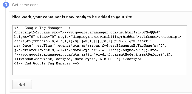 Tag Manager Step 3