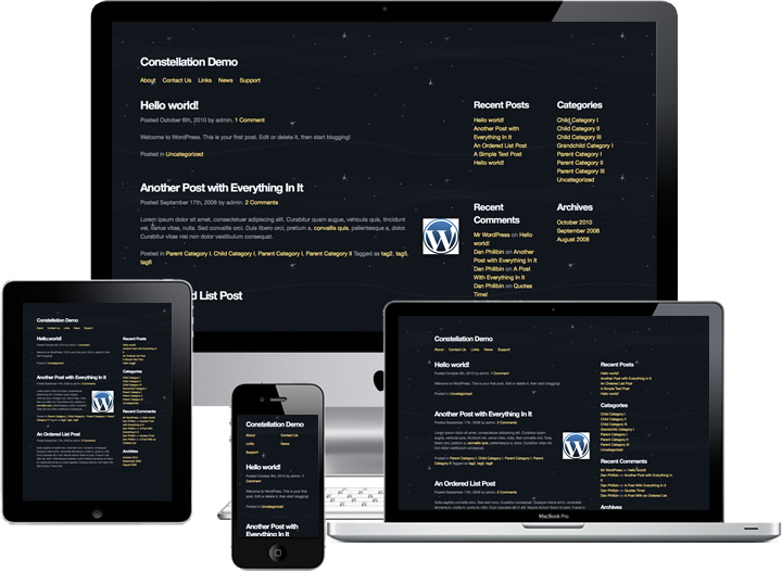 Begin coding your HTML5 theme with Constellation