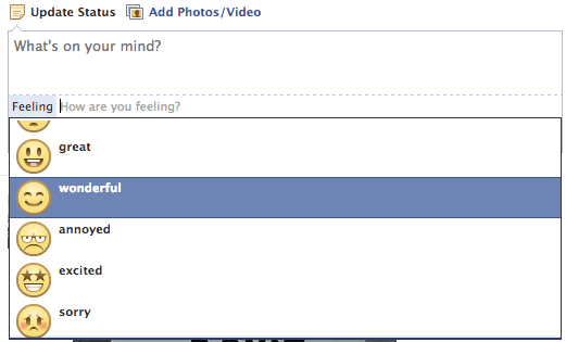 Facebook - How are you feeling