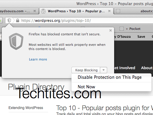 How to stop Firefox from blocking Mixed Content