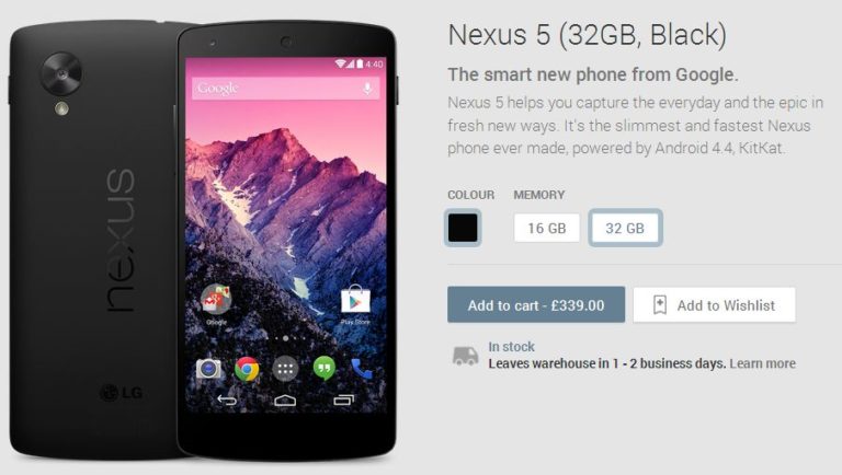 Nexus 5 is finally out! Kitkat in a few weeks