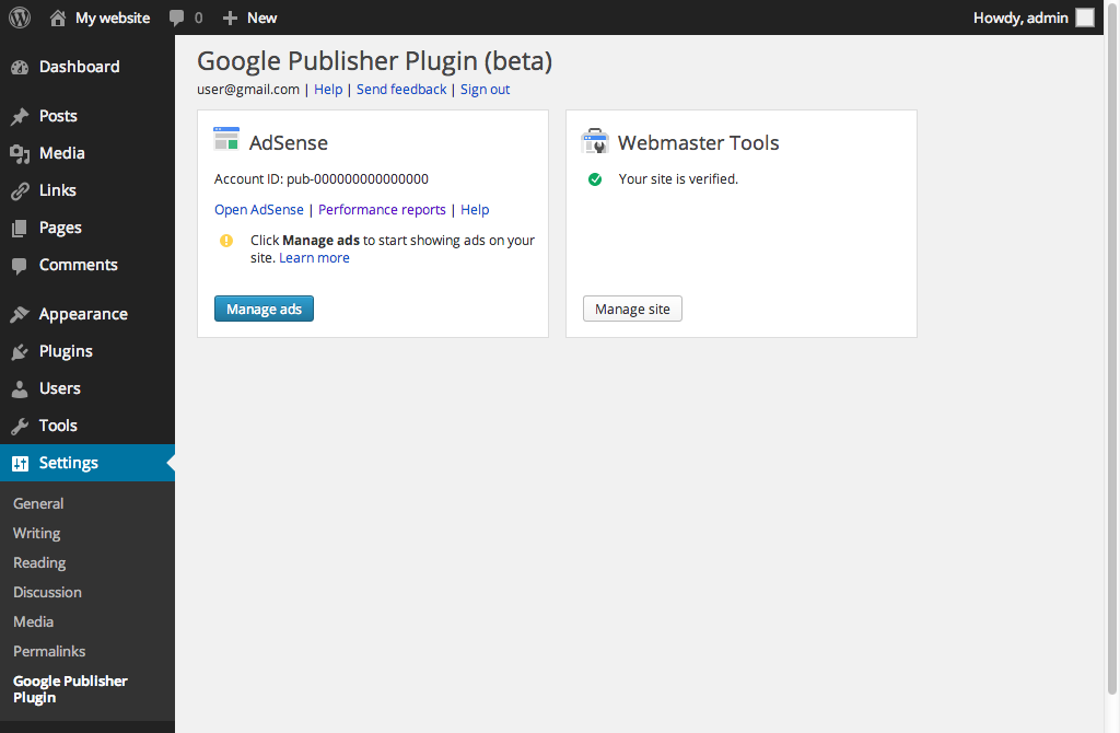 Google Publisher Plugin