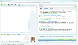 Windows Live Search for Messenger