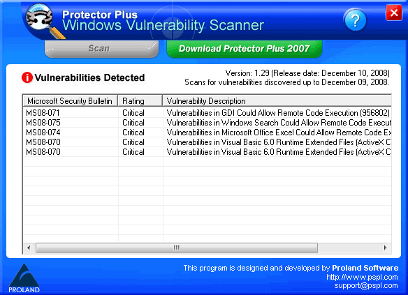 Scan for Windows Vulnerability Scanner