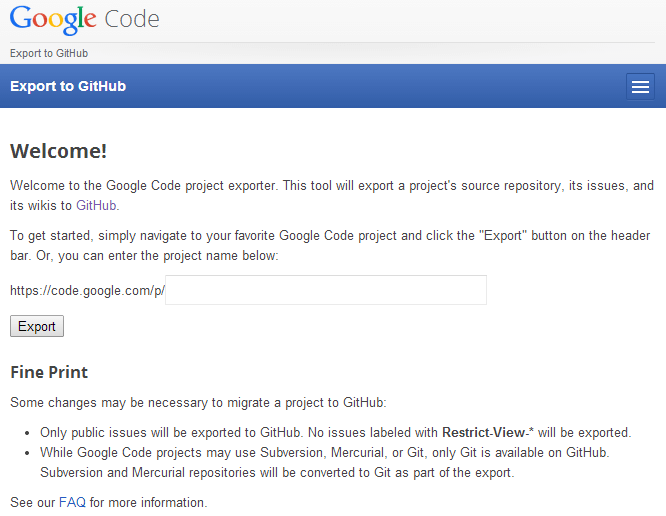 Google Code to Github Exporter