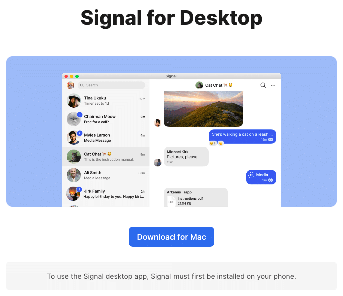 Download Signal for Desktop